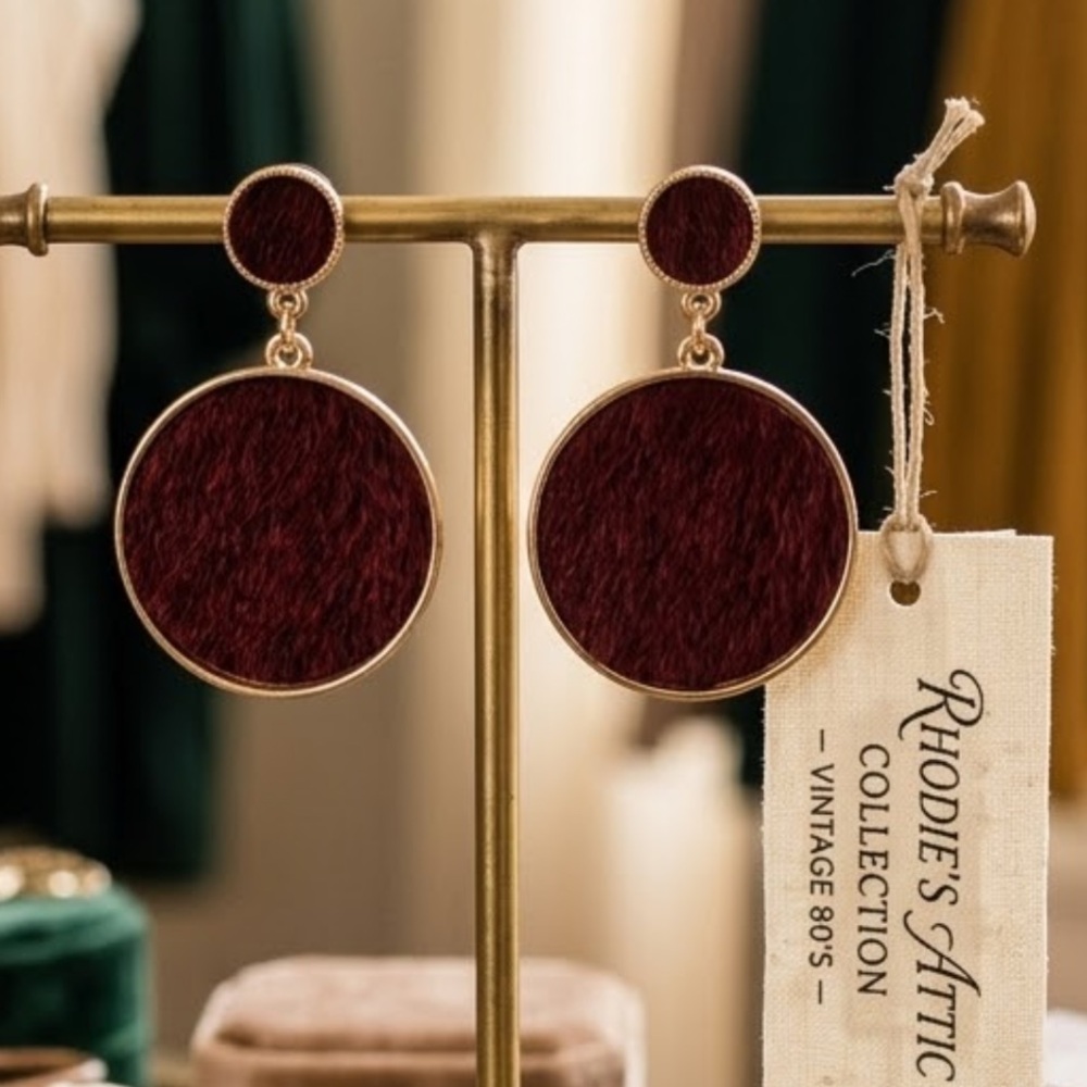 VTG Pony Hair Earrings